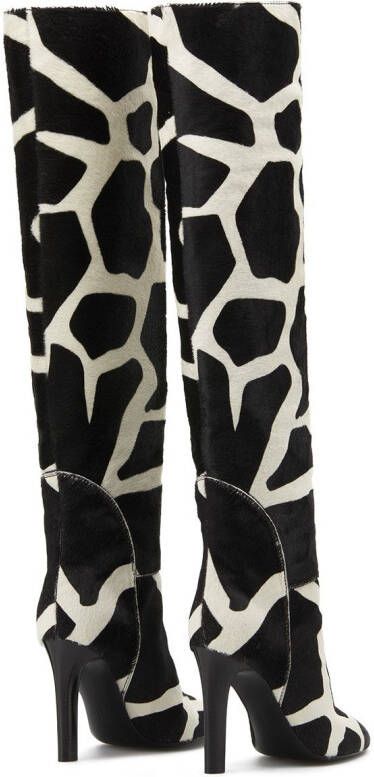 Giuseppe Zanotti Laarzen met giraffe print Zwart