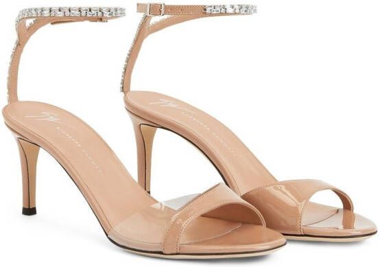 Giuseppe Zanotti Leeah sandalen met kristal Beige