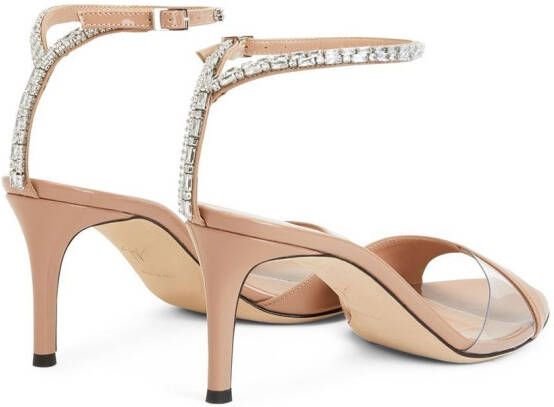 Giuseppe Zanotti Leeah sandalen met kristal Beige