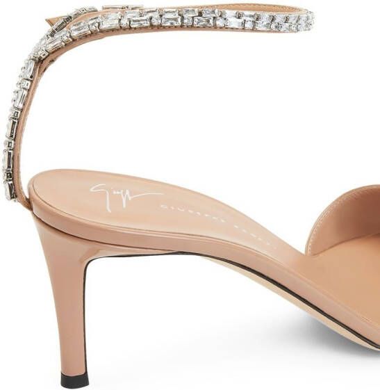 Giuseppe Zanotti Leeah sandalen met kristal Beige