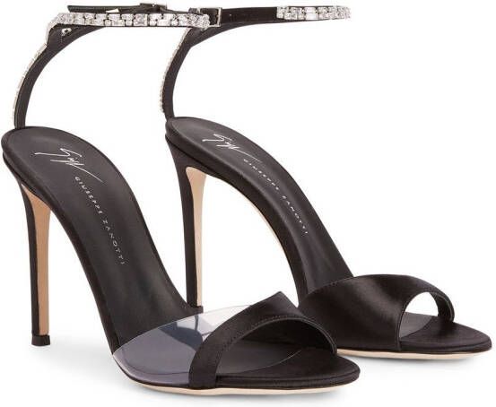 Giuseppe Zanotti Leeah sandalen met kristal Zwart