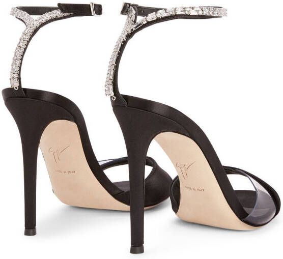 Giuseppe Zanotti Leeah sandalen met kristal Zwart