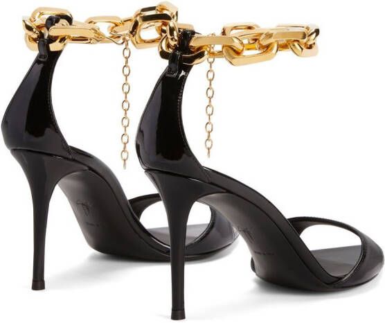 Giuseppe Zanotti Leren sandalen Zwart