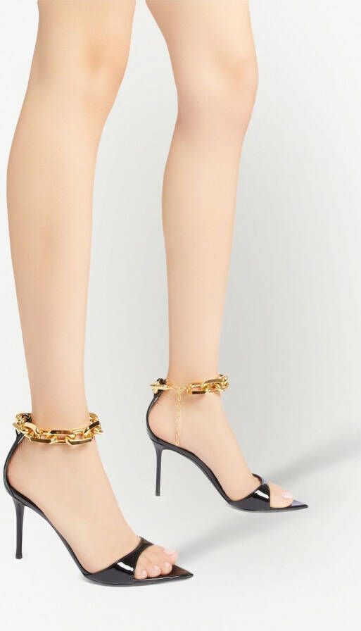 Giuseppe Zanotti Leren sandalen Zwart