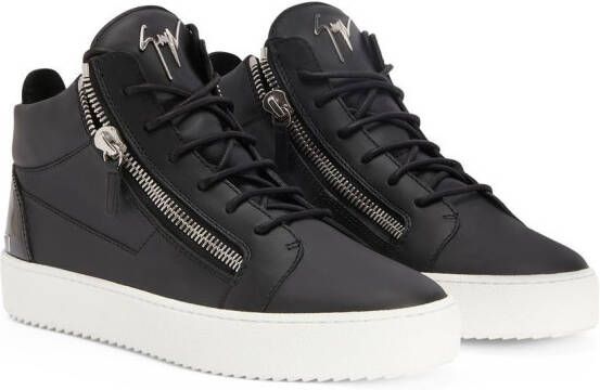 Giuseppe Zanotti Leren sneakers Zwart