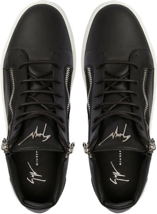 Giuseppe Zanotti Leren sneakers Zwart