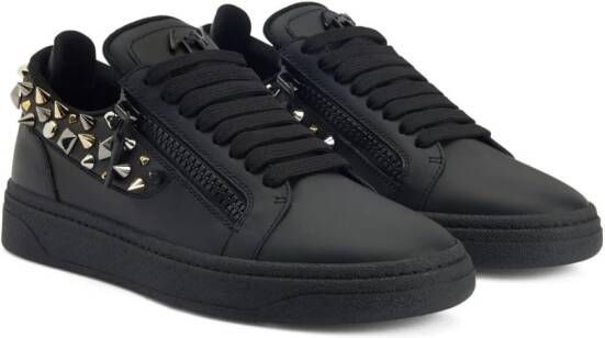 Giuseppe Zanotti Leren sneakers Zwart