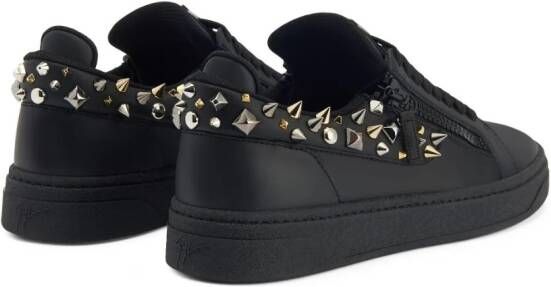 Giuseppe Zanotti Leren sneakers Zwart