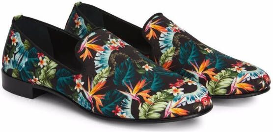 Giuseppe Zanotti Lewis loafers met print Zwart