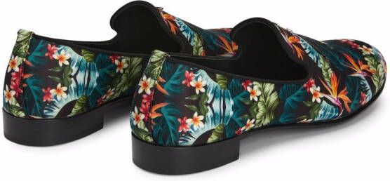 Giuseppe Zanotti Lewis loafers met print Zwart