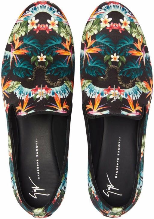 Giuseppe Zanotti Lewis loafers met print Zwart