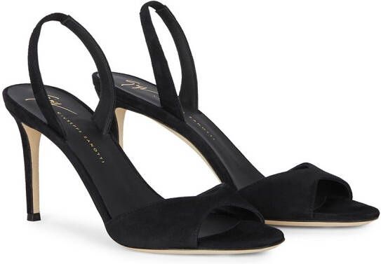 Giuseppe Zanotti Lilibeth slingback stiletto sandalen Zwart