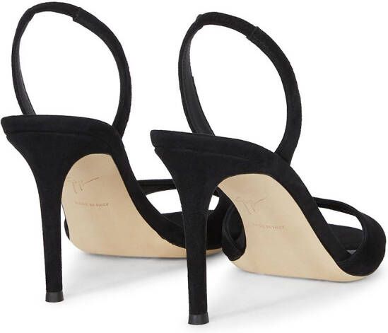 Giuseppe Zanotti Lilibeth slingback stiletto sandalen Zwart