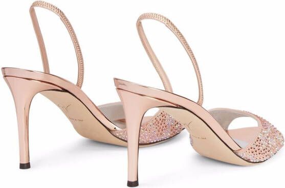 Giuseppe Zanotti Lilibeth Starlight slingback sandalen Roze