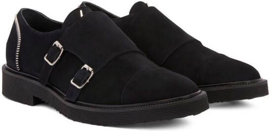 Giuseppe Zanotti Loafers met rits afwerking Zwart