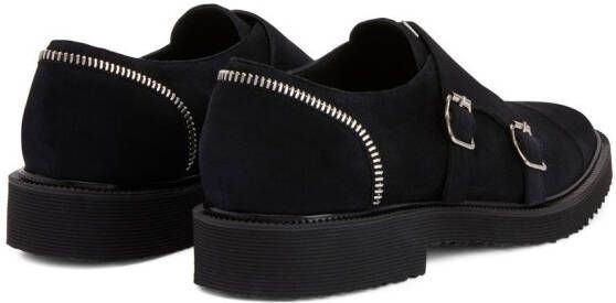 Giuseppe Zanotti Loafers met rits afwerking Zwart