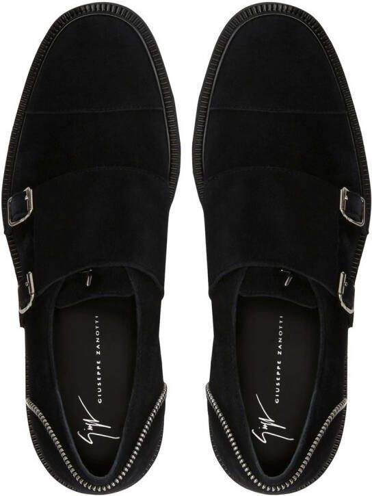 Giuseppe Zanotti Loafers met rits afwerking Zwart