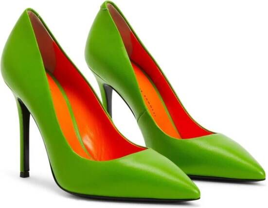 Giuseppe Zanotti Lucrezia leren pumps Groen