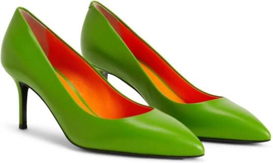 Giuseppe Zanotti Lucrezia leren pumps Groen