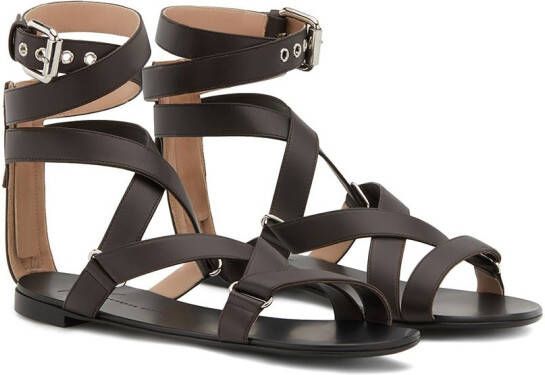 Giuseppe Zanotti Lyda sandalen Bruin