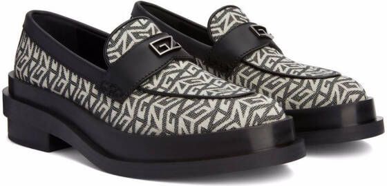 Giuseppe Zanotti Malick loafers met monogram Zwart