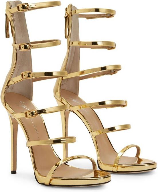 Giuseppe Zanotti Margaret sandalen met meerdere bandjes Goud