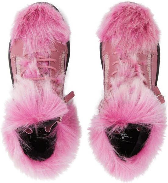 Giuseppe Zanotti Marlena Winter mid-top sneakers Roze