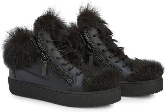 Giuseppe Zanotti Marlena Winter mid-top sneakers Zwart