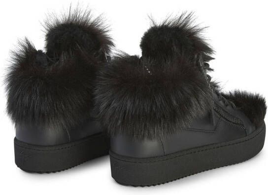 Giuseppe Zanotti Marlena Winter mid-top sneakers Zwart