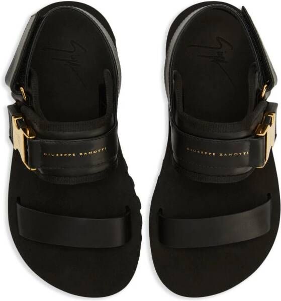 Giuseppe Zanotti Mederic 50 mm leren sandalen Zwart