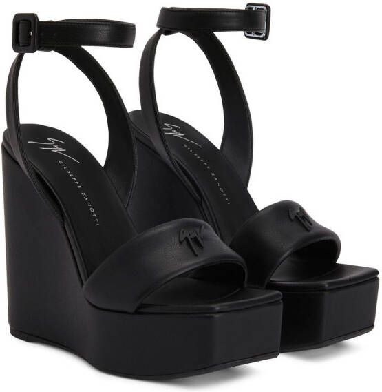 Giuseppe Zanotti Meissa sandalen met plateauzool Zwart