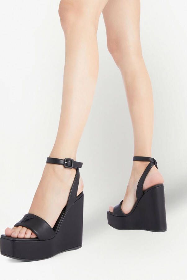 Giuseppe Zanotti Meissa sandalen met plateauzool Zwart