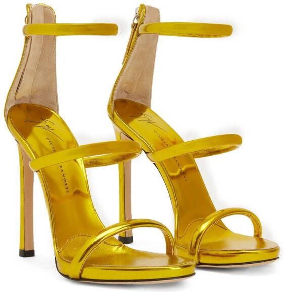 Giuseppe Zanotti Metallic sandalen Geel