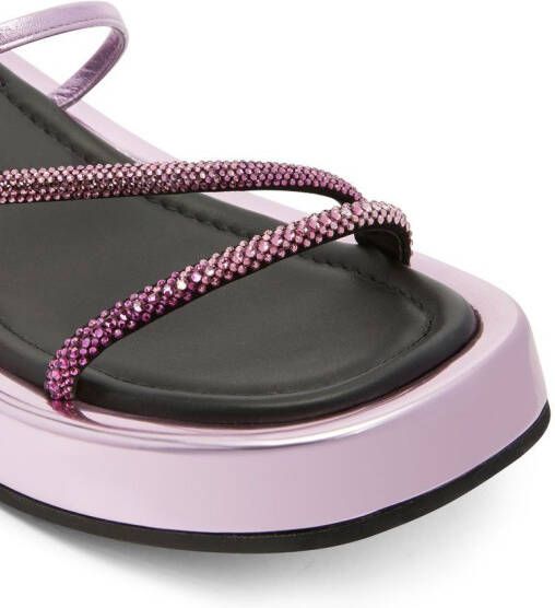 Giuseppe Zanotti Metallic sandalen Roze