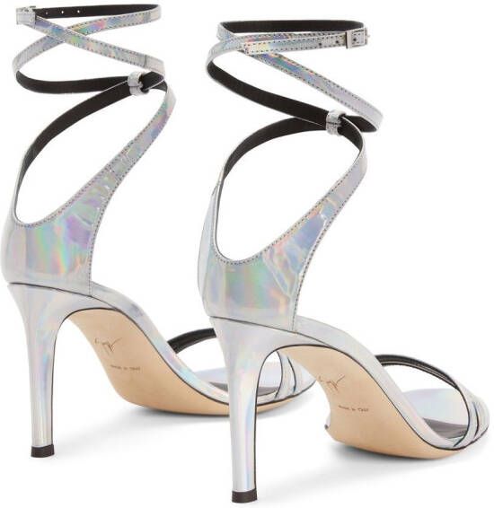 Giuseppe Zanotti Metallic sandalen Zilver