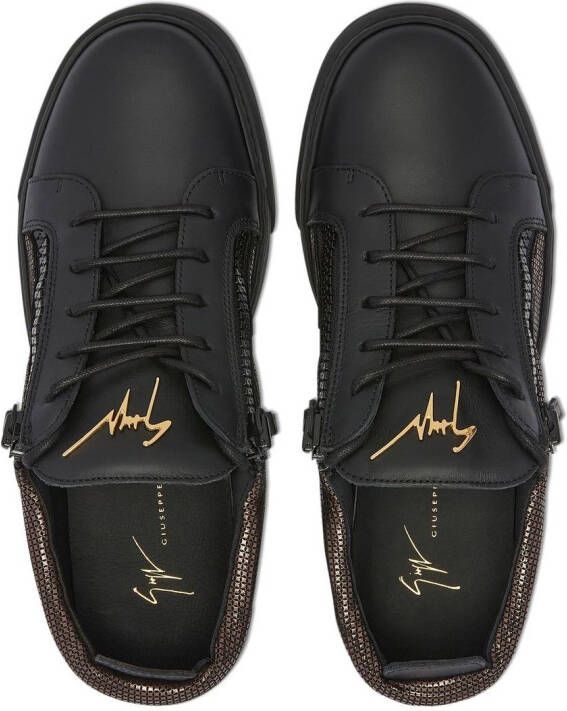 Giuseppe Zanotti Metallic sneakers Zwart