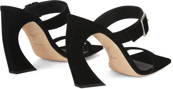 Giuseppe Zanotti Musa suède sandalen Zwart