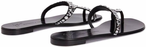 Giuseppe Zanotti Nebula sandalen verfraaid met kristallen Zwart