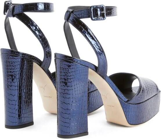 Giuseppe Zanotti New Betty leren sandalen Blauw