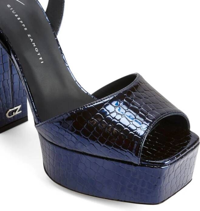 Giuseppe Zanotti New Betty leren sandalen Blauw