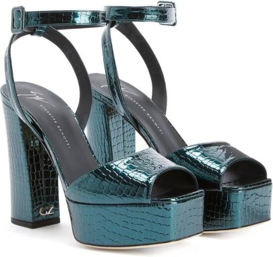 Giuseppe Zanotti New Betty sandalen nmet gesp Groen