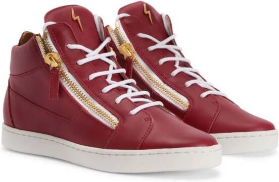 Giuseppe Zanotti Nicki leren sneakers Rood