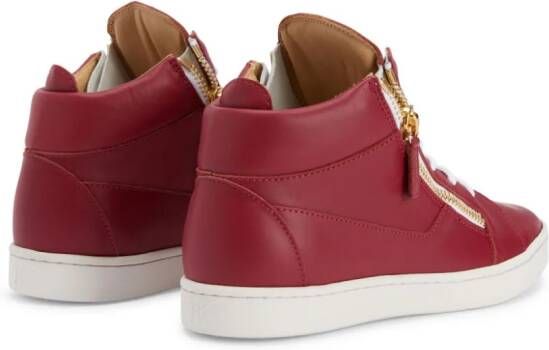 Giuseppe Zanotti Nicki leren sneakers Rood