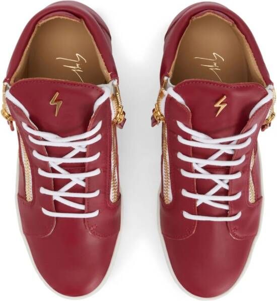 Giuseppe Zanotti Nicki leren sneakers Rood