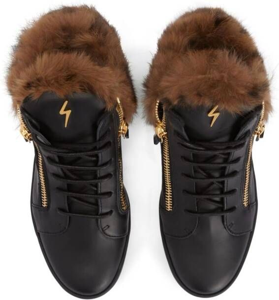 Giuseppe Zanotti Nicki leren sneakers Zwart