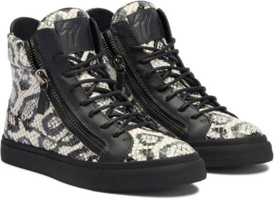 Giuseppe Zanotti Nicki leren sneakers Zwart