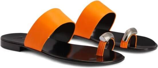 Giuseppe Zanotti Norbert slip-on slippers Oranje