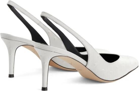 Giuseppe Zanotti Rachyl leren slingback pumps Wit