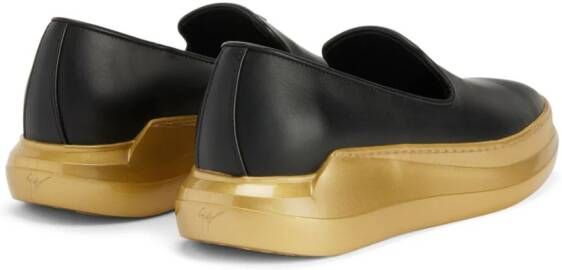 Giuseppe Zanotti Remye leren loafers Zwart