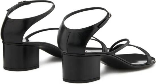 Giuseppe Zanotti Rochelle leren sandalen Zwart